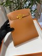 画像1: 【美品】HERMES エルメス ケリースポーツMM クシュベル ゴールド ゴールド金具 B刻印□ ヴィンテージ 中古 ショルダーバッグ ハンドバッグ レディース 女性用 ブランド ブラウン 茶色 本革 レザー エプソン 希少 レア プレゼント ギフト バック (1)