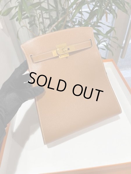 画像1: 【美品】HERMES エルメス ケリースポーツMM クシュベル ゴールド ゴールド金具 B刻印□ ヴィンテージ 中古 ショルダーバッグ ハンドバッグ レディース 女性用 ブランド ブラウン 茶色 本革 レザー エプソン 希少 レア プレゼント ギフト バック (1)