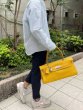 画像5: 【美品】HERMES エルメス ショルダーケリー トリヨンクレマンス ソレイユ シルバー金具 M刻印□ 中古 ハンドバッグ トートバッグ レディース 女性用 ブランド イエロー 黄色 本革 レザー カーフ 希少 レア プレゼント ギフト バック (5)