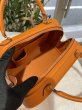 画像9: 【美品】HERMES エルメス サック アンヴィ 26 ヴォーエプソン オレンジ シルバー金具 K刻印□ 中古 ハンドバッグ レディース 女性用 ブランド 本革 レザー カーフ フォーマル パーティ 希少 レア プレゼント ギフト バック (9)