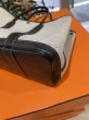 画像5: 【美品】HERMES エルメス ガーデンパーティ TPM ボルデュック トワルアッシュ×ブッフル グレー シルバー金具 リボン柄 中古 ハンドバッグ トートバッグ レディース 女性用 本革 レザー カーフ ブラック ブランド 黒 希少 レア プレゼント ギフト バック (5)