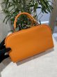 画像1: 【美品】HERMES エルメス サック アンヴィ 26 ヴォーエプソン オレンジ シルバー金具 K刻印□ 中古 ハンドバッグ レディース 女性用 ブランド 本革 レザー カーフ フォーマル パーティ 希少 レア プレゼント ギフト バック (1)