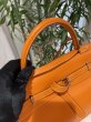 画像6: 【極美品】HERMES エルメス ケリーフラット35 スイフト オレンジ シルバー金具 K刻印□ 中古 ハンドバッグ トートバッグ クラッチバッグ セカンドバッグ レディース 女性用 ブランド 本革 レザー 希少 レア プレゼント ギフト バック (6)