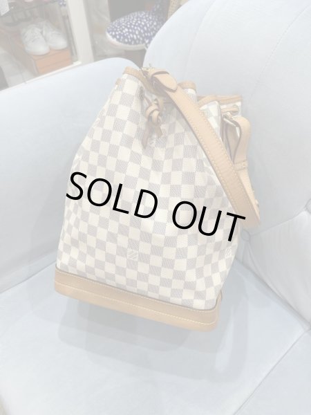 画像1: 【美品】LOUIS VUITTON ルイ・ヴィトンN42222 ノエ スペシャルオーダー ダミエ アズール ゴールド金具 巾着型ショルダーバッグ 中古 ハンドバッグ ショルダーバッグ トートバッグ レディース 女性用 レザー ブランド ビトン 希少 レア プレゼント ギフト バック (1)