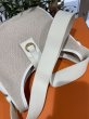 画像6: 【極美品】HERMES エルメス サコ トワルアッシュ×トリヨンクレマンス ナチュラル×ホワイト ゴールド金具 B刻印□ ヴィンテージ コンビ 中古 ショルダーバッグ ハンドバッグ レディース 女性用 ブランド 本革 レザー 白 希少 レア ビンテージ プレゼント バック (6)