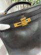 画像4: 【美品】HERMES エルメス ケリーアド GM ボックスカーフ ブラック ゴールド金具 B刻印□ ヴィンテージ 中古 リュックサック バックパック デイパック ショルダーバッグ ハンドバッグ レディース 女性用 ブランド 黒 本革 レザー 希少 レア プレゼント ギフト バック (4)