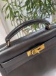 画像5: 【美品】HERMES エルメス ケリーアド GM ボックスカーフ ブラック ゴールド金具 B刻印□ ヴィンテージ 中古 リュックサック バックパック デイパック ショルダーバッグ ハンドバッグ レディース 女性用 ブランド 黒 本革 レザー 希少 レア プレゼント ギフト バック (5)