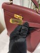 画像6: 【美品】HERMES エルメス ケリーアド GM フィヨルド ルージュアッシュ ゴールド金具 E刻印□ ヴィンテージ 中古 リュックサック バックパック デイパック ショルダーバッグ ハンドバッグ レディース 女性用 ブランド レッド 赤 レザー レア プレゼント ギフト バック (6)